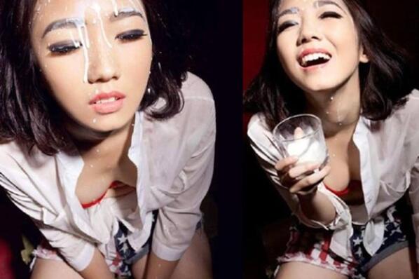 孟美岐牛奶照是什么：牛奶浇脸穿着暴露十分诱人-第2张图片-爱薇女性网