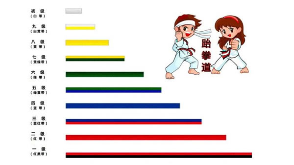 跆拳道级别及腰带颜色-第3张图片-爱薇女性网